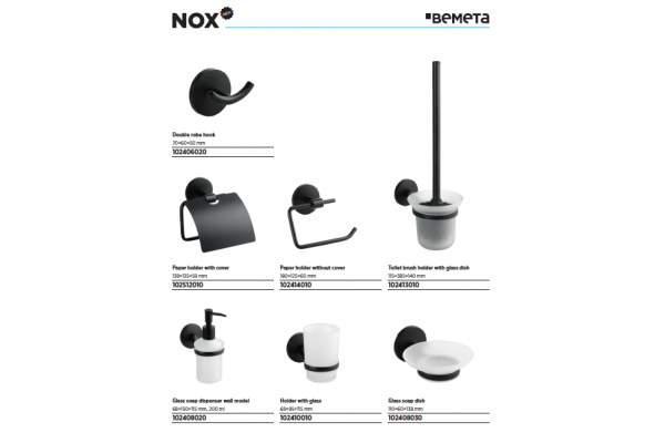 Akcesoria łazienkowe - Kolekcja Nox
