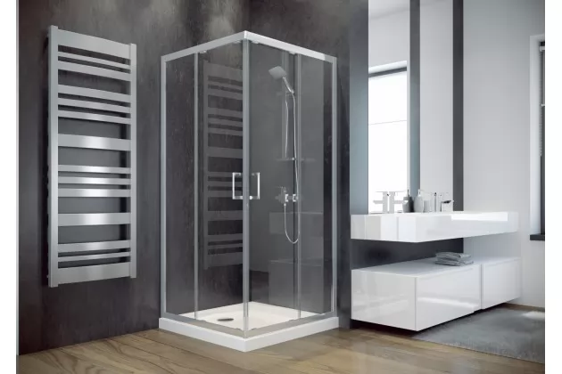 Kabina prysznicowa kwadratowa Modern 90x90x185, szkło przeźroczyste