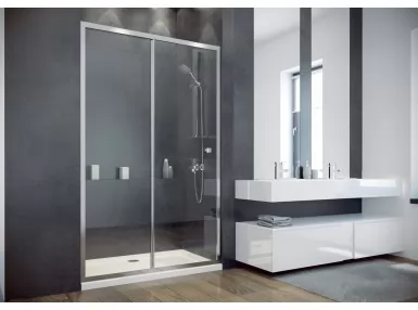 Drzwi prysznicowe Duo Slide 120x 195 - szkło przejrzyste