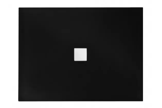 Brodzik prostokątny Nox Black 100x80x3,5 - kompozyt mineralny