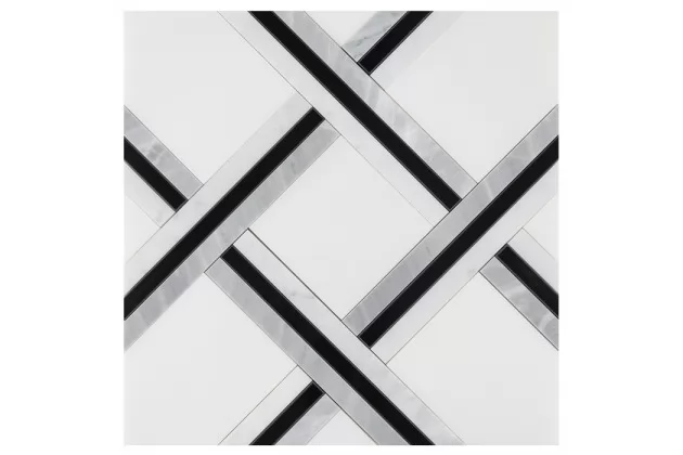 Pure White Quadron 30x30 - mozaika kamienna