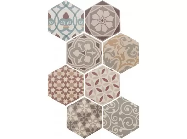 Hexatile Mate Harmony Colours 17,5x20 - płytka gresowa wzorzysta