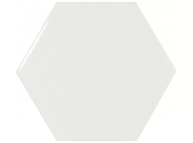 Scale Hexagon White 12,4x10,7. Biała płytka ścienna.