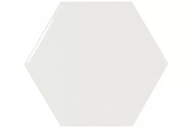 Scale Hexagon White 12,4x10,7. Biała płytka ścienna.