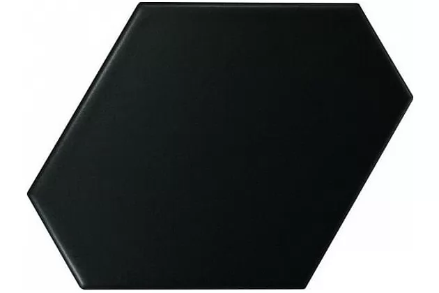 Scale Benzene Black Matt 10,8x12,4 - Czarna matowa płytka ścienna