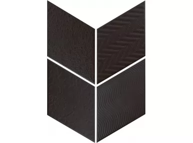 Rhombus Black 14x24 - Płytka gresowa czarna