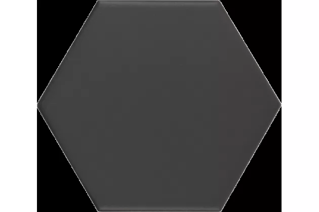 Kromatika Black 11,6x10,1 - Czarna płytka gresowa heksagonalna