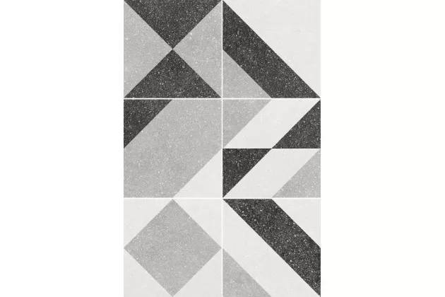 Micro Elements Grey 20x20 - Wzorzysta płytka gresowa lastryko