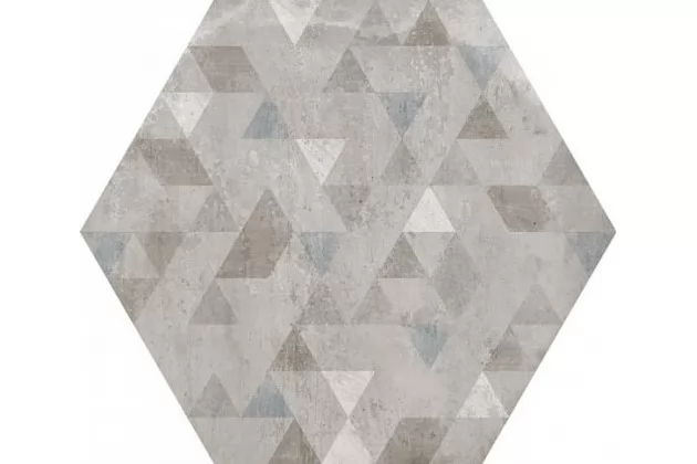 Urban Forest Hexagon Silver 29,2x25,4 - Heksagonalna wzorzysta płytka gresowa