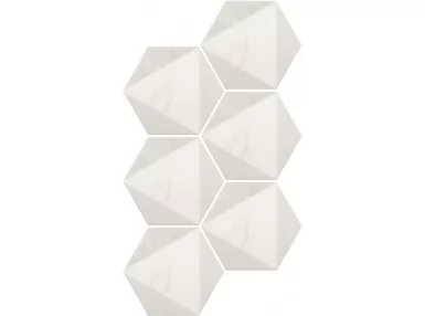 Carrara Hexagon Peak 17,5x20 - Biała płytka gresowa