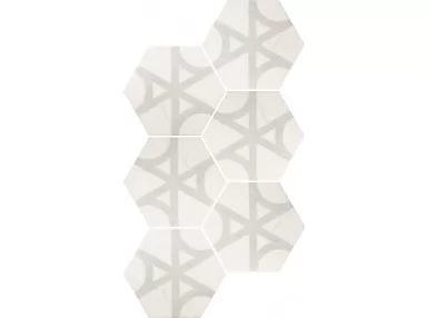 Carrara Hexagon Flow 17,5x20 - Biała płytka gresowa