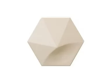 Magical 3 Oberland Cream 12,4x10,7 - Kremowa płytka ścienna heksagonalna 3D