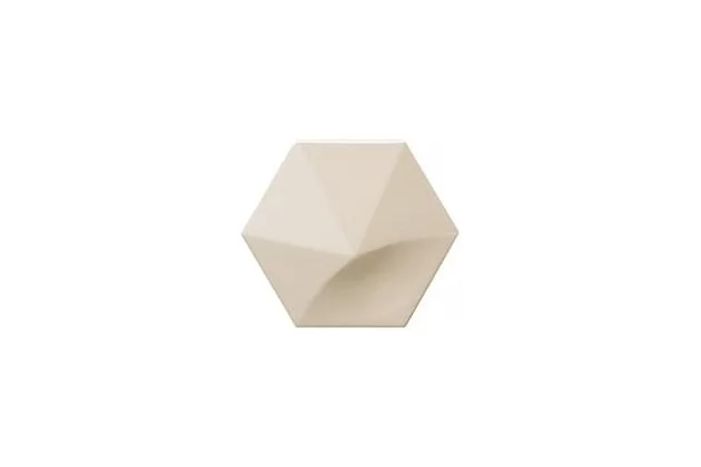 Magical 3 Oberland Cream 12,4x10,7 - Kremowa płytka ścienna heksagonalna 3D