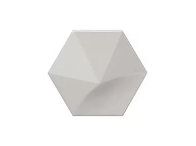 Magical 3 Oberland Light Grey 12,4x10,7 - Jasnoszary płytka ścienna heksagonalna 3D
