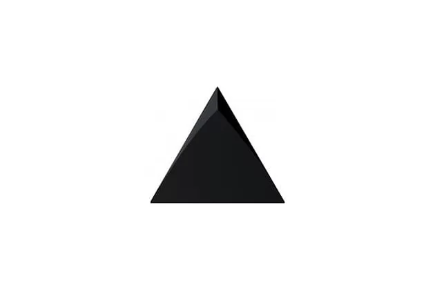 Magical 3 Tirol Black Matt 10,8x12,4 - Czarna matowa trójkątna płytka ścienna 3D