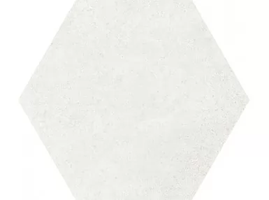 Hexatile Cement White 17,5x20 - Biała płytka heksagonalna