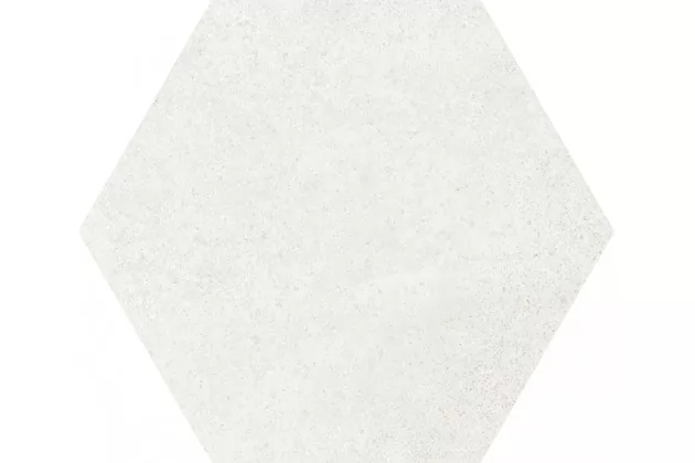 Hexatile Cement White 17,5x20 - Biała płytka heksagonalna