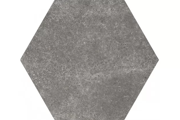 Hexatile Cement Black 17,5x20 - Czarna płytka heksagonalna