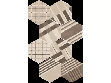 Hexatile Cement Geo Sand 17,5x20 - Wzorzysta płytka heksagonalna