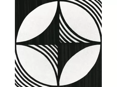 Caprice Compass B&W 20x20 - Wzorzysta płytka gresowa