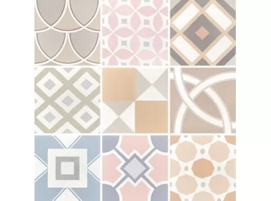Caprice Patchwork Pastel 20x20 - Wzorzysta płytka gresowa