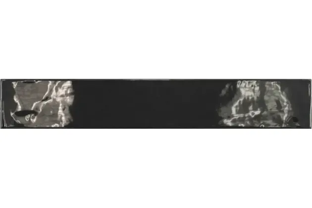 Country Anthracite 6,5x40 - Czarna prostokątna płytka ścienna