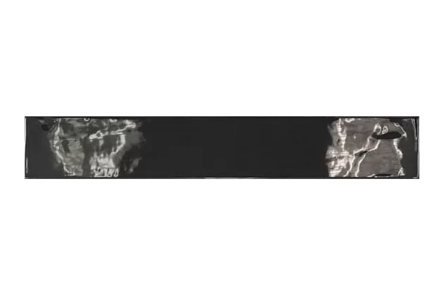 Country Anthracite 6,5x40 - Czarna prostokątna płytka ścienna