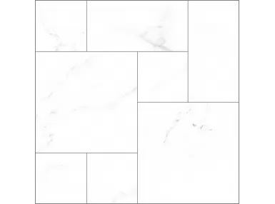 Calacatta Modular 50 50x50. Biała płytka imitująca marmur