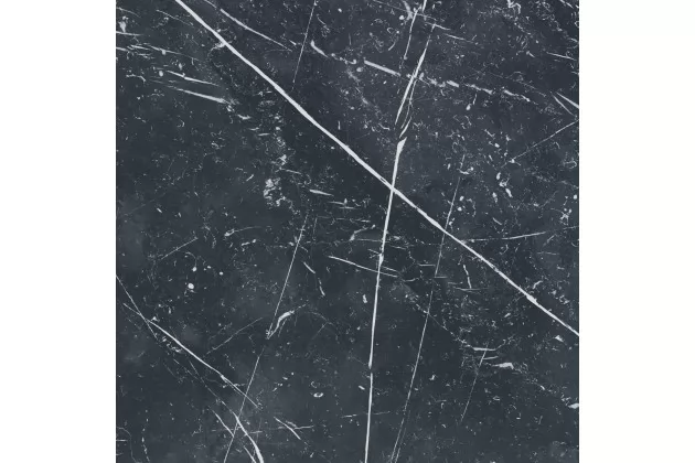 Marquina Classic 50x50. Czarna płytka imitująca marmur