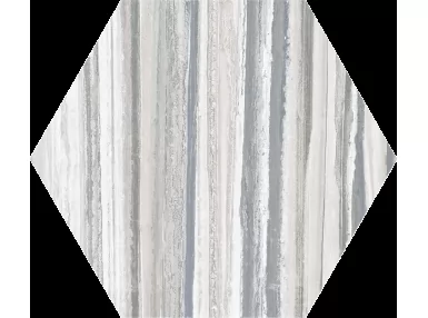 Flow Hex 25 Grey 22x25. Szara płytka gresowa heksagonalna