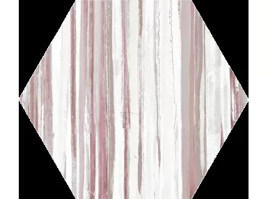 Flow Hex 25 Cherry 22x25. Czerwona płytka gresowa heksagonalna