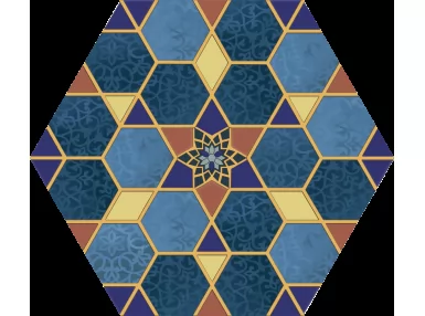 Khalal 22x25. Wzorzystka płytka heksagonalna