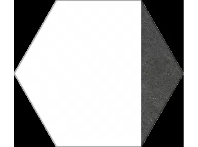Peak Hex 25 Negro 22x25. Biała płytka gresowa heksagonalna.