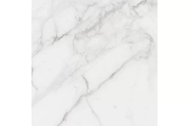 Calacatta White Poler Rett. 59,5x59,5 - biała płytka imitująca marmur