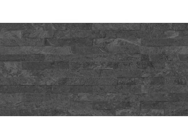 Makalu Black 33x66. Czarna płytka ścienna imitująca kamień