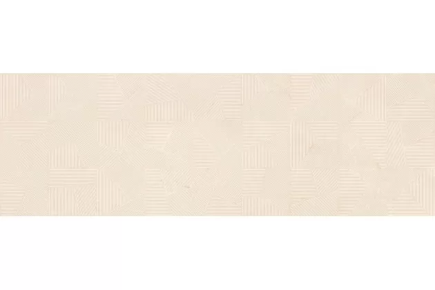Cressida Marfil 33.3x100 - Kremowa płytka z wzorem geometrycznym