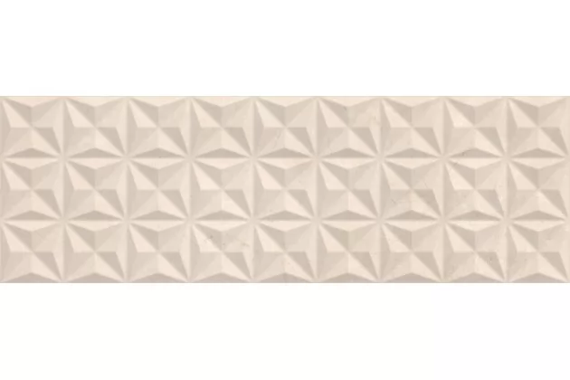 Tarvos Marfil 33.3x100 - Kremowa płytka z wzorem geometrycznym 3D