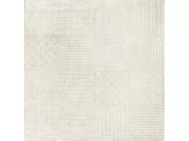 Marles Sand 60x60 - Białą, wzorzysta płytka w stylu patchwork