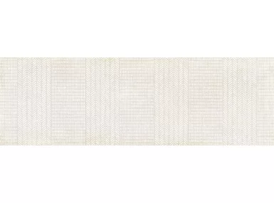 Calais Sand Rekt. 32x99 - Biała płytka ścienna w stylu patchwork z wzorem geometrycznym