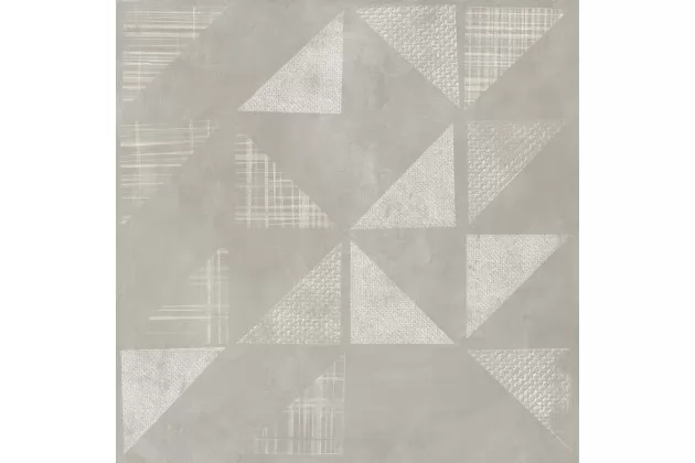 Walton Sombra 60x60 - Szara płytka gresowa z wzorem geometrycznym