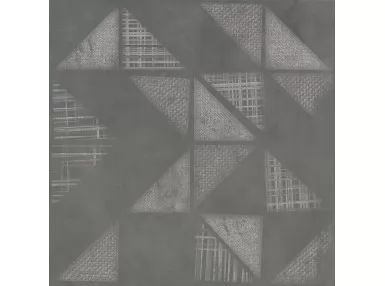 Walton Antracita 60x60 - antracytowa płytka gresowa z wzorem geometrycznym