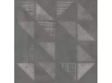 Walton Antracita SPR Rekt. 59.3x59.3 - antracytowa płytka gresowa z wzorem geometrycznym