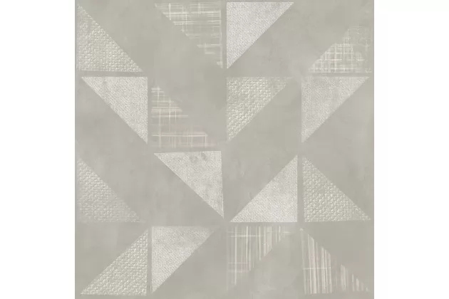 Walton Sombra SPR Rekt. 59.3x59.3 - Szara płytka gresowa z wzorem geometrycznym