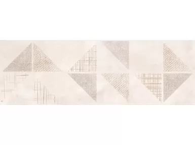 Doit Beige 33.3x100 - Kremowa płytka ścienna z wzorem geometrycznym