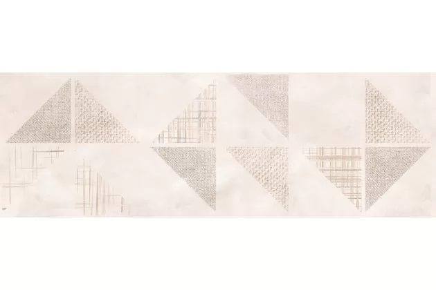 Doit Beige 33.3x100 - Kremowa płytka ścienna z wzorem geometrycznym