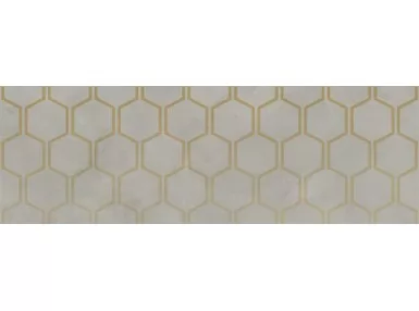 Grant Sombra Oro 33.3x100 - Szara płytka ścienna z wzorem heksagonalnym