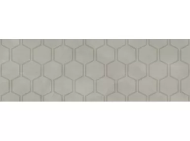 Grant Sombra 33.3x100 - Szara płytka ścienna z wzorem heksagonalnym