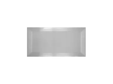 Bisel Perla Brillo 10x20 - srebrna płytka ścienna w stylu metro