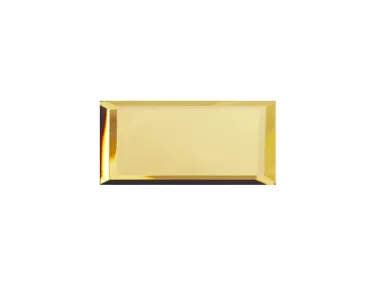 Bisel Oro Brillo 10x20 - złota płytka ścienna w stylu metro