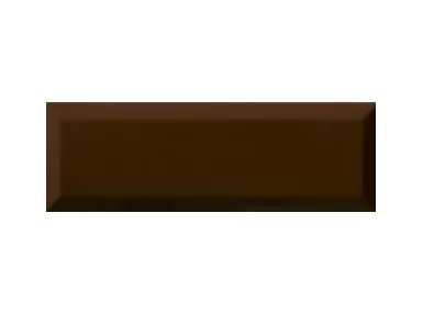 Bisel Cacao Brillo 10x30 - brązowa płytka ścienna w stylu metro